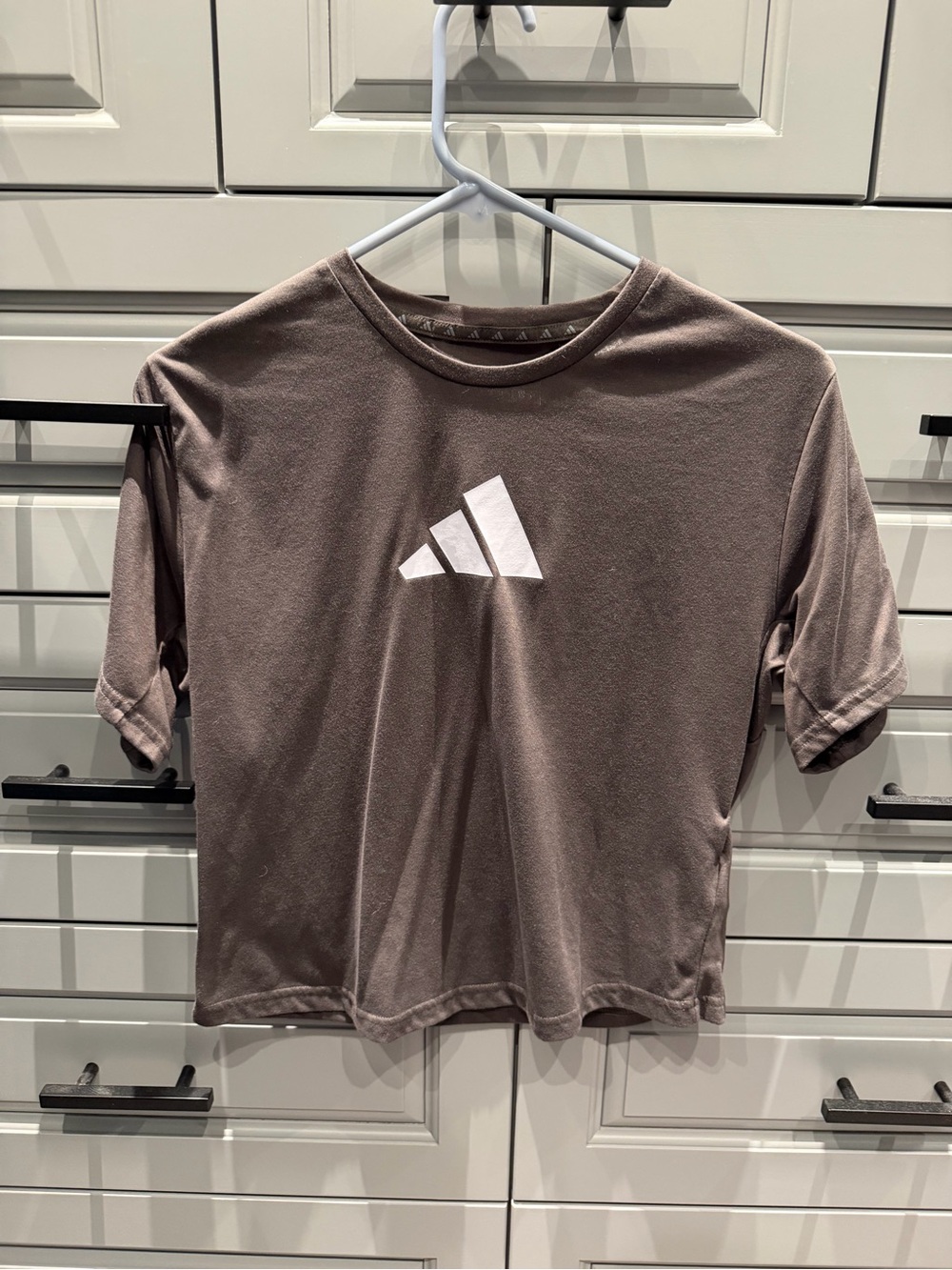 adidas Brown Short Sleeve Tee with White Logo